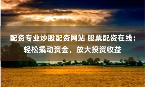 配资专业炒股配资网站 股票配资在线：轻松撬动资金，放大投资收益